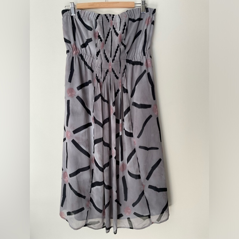 Madewell Broadway & Broome strapless gray‎ dress​​​​​​​